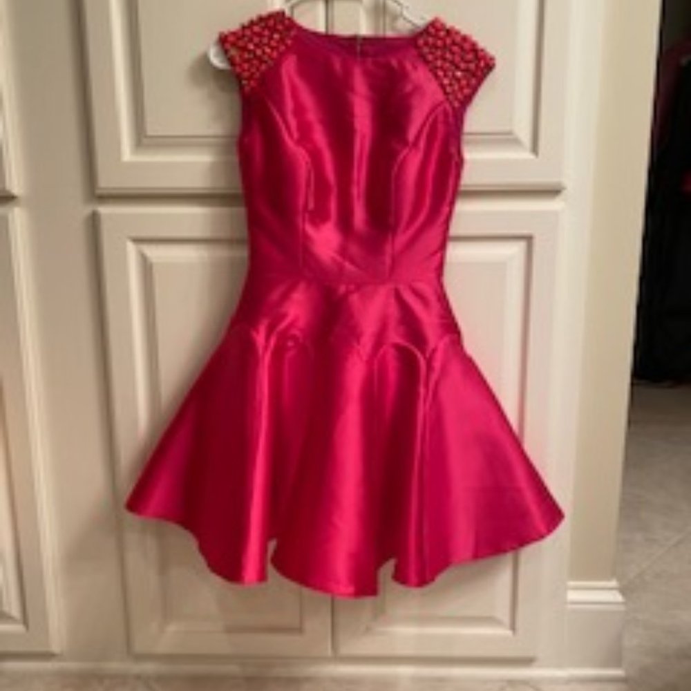 McDuggal hot pink cocktail dress